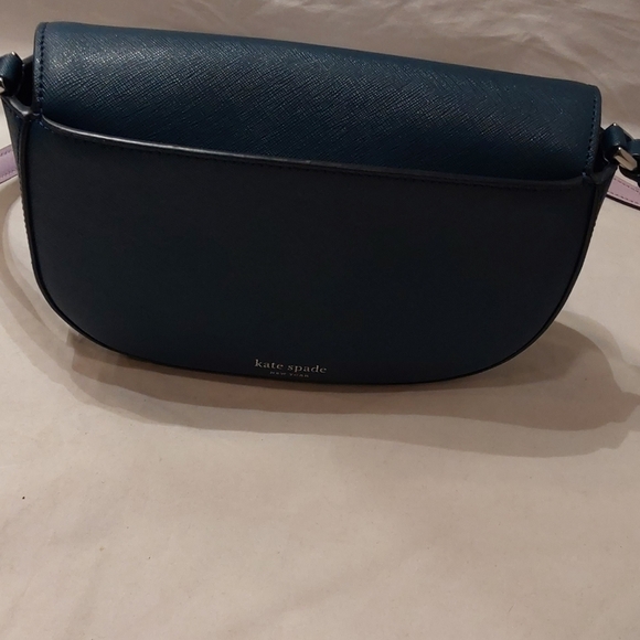 KATE SPADE REILEY WITH SPADE APPLIQUE CROSS BODY NAVY MINI BAG - Picture 3 of 6